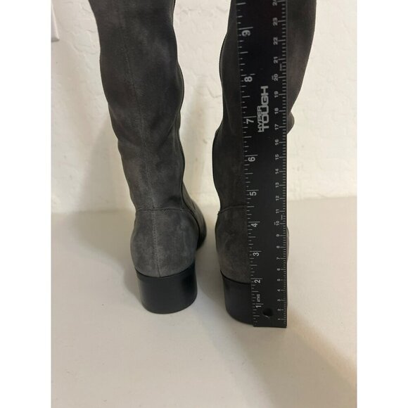 Born Cotto Women Boots New Sz 7.5M Grey Carbon Suede Leather Riding Boots - Picture 4 of 7
